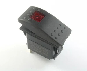 Carling Rocker Switch SPST RED Illuminated On/Off 10A 250vac Ignition Protected - Picture 1 of 4