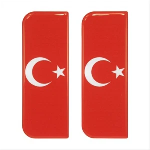 2x 108x39 mm Pavo Bandera Turca Número Placa Gel Cúpula Pegatinas Calcomanía Insignia - Imagen 1 de 2