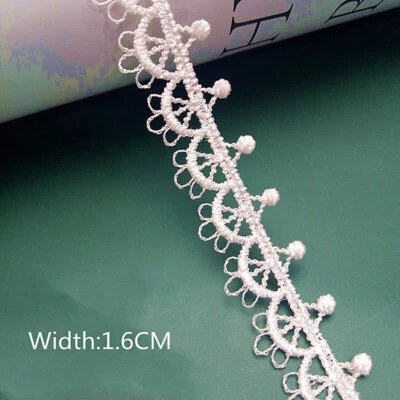 4 Yards Lace Trim Ribbon Fabric Embroidered DIY Garment Clothes Sewing Craft - Image 1 of 4