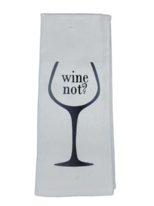 Toallas de cocina 100 % algodón impresas con lindos dichos de cocina '¿Vino no?' - Imagen 1 de 1