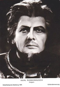 KARL RIDDERBUSCH ópera bajo foto firmada como Hagen en Gotterdammerung - Imagen 1 de 1