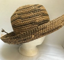 TOMMY BAHAMA Women’s Straw Beach Sun Floppy Hat Wide Brim 3.5” NEW