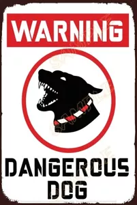 DANGEROUS DOG Retro Vintage Shed Garage Man Cave Home Wall Décor Tin Metal Sign - Picture 1 of 4