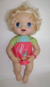 Baby Alive Hasbro 2010 Blonde Hair Interactive Doll Talks Eats Poops Pees RARE - Picture 1 of 12
