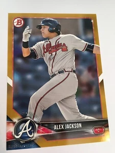 2018 Bowman Paper Prospects Jumbo 5x7 Alex Jackson Braves BP9 Gold 01/10 - Picture 1 of 1