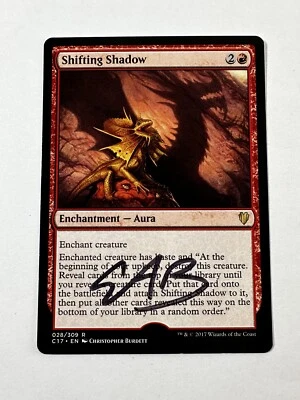 MTG Magic Shifting Shadow Sketched Signed Artist Proof x1 C17 Commander Burdett - Image 1 of 2