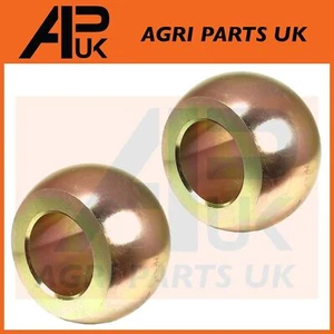 PAIR of Lower Arm Linkage Link balls Category Cat 2 for Ford New Holland Tractor - Picture 1 of 4