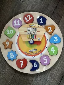 NEW Creative Kids Wooden Learning time clock Teaching for kids 2+ Numbers - Picture 1 of 2