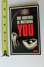 OBEY Big Brother Is Watching Shepard Fairey Political Propaganda Vintage STICKER