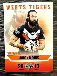2017 NRL TRADERS 'PEARL SERIES' TRADING CARD - AARON WOODS/TIGERS - Picture 1 of 1