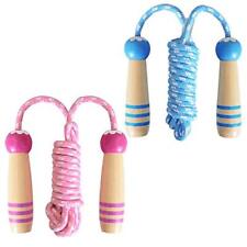 2 Pcs Jumping Rope for Kids Adjustable Skipping Ropes with Wooden