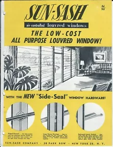 Brochure - Sun-Sash - Air-Controlled Louvre Window - 1954 (AF723) - Bild 1 von 1