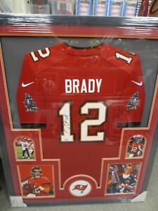 Tom Brady Tampa Bay Buccaneers Signed Framed Matted Jersey Fanatics COA