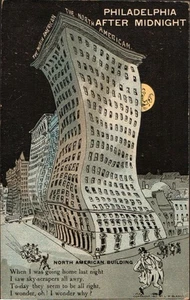 Raro L.W. Postal borracha de Blasius Philadelphia después de medianoche publicada luna de 1908 - Imagen 1 de 2