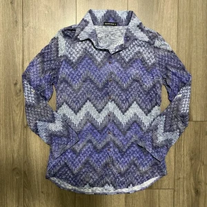 Chemise femme David Cline S bouton pression violet bijou - Photo 1/6
