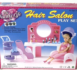 Muebles para casa de muñecas tamaño Barbie Gloria/(96009) peluquería My Fancy Life - Imagen 1 de 3