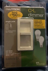 Lutron Lumea Light Almond 150 W Slide Dimmer Switch LECL-150H-LA new - Bild 1 von 2