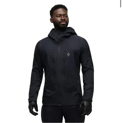 Black Diamond Men’s Dawn Patrol Lt Shell Schoeller Hooded Rain Jacket Size Med - Image 1 of 4