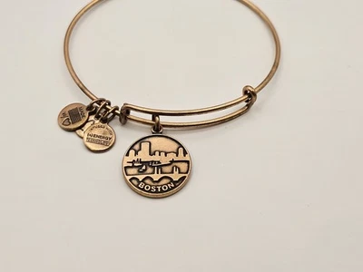 Alex &  Ani Gold  “City Of Boston " Skyline Charm Bangle Bracelet  ✨️🎁 - Image 1 of 4