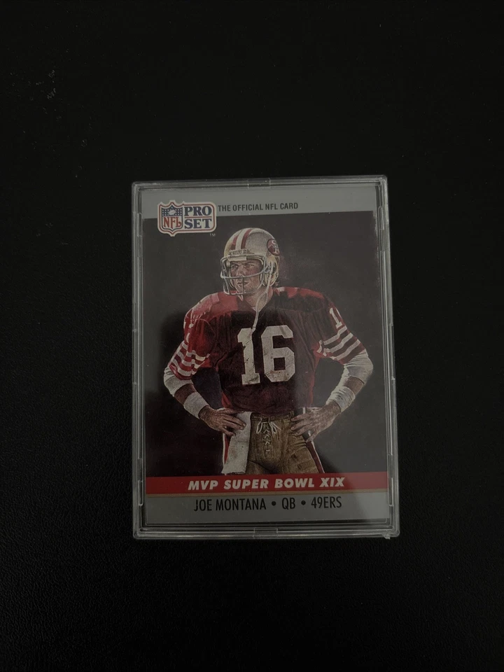 Tarjeta Pro Set #19 1990 Joe Montana Super Bowl Jugador Más Valioso San Francisco 49ers NFL HOF Foto 1 de 2
