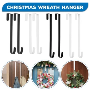 2pcs Wreath Hangers for Front Door Christmas Hook Decoration Strong Holder - Picture 1 of 19