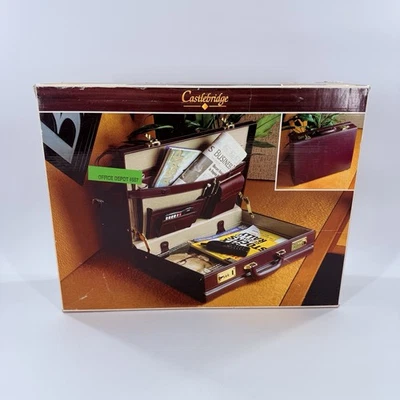 Castlebridge Expandable Attache Briefcase Valise Lawyer Attorney New Locking  - Image 1 of 4