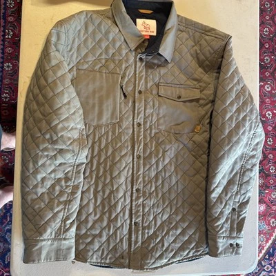 Western Rise Airloft Jacket Mens Large Gray Quilted Snap Button Outdoor Logo - Image 1 of 4