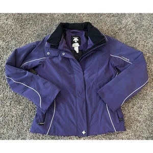 Descente Long Sleeve Full Zip Insulated Quilted Lined Ski Jacket Purple Womens 8 - Picture 1 of 22