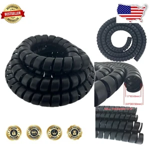 Enveloppe spirale très durable 2,0" OD x 10' - Protection efficace des câbles et tuyaux - Photo 1 sur 9