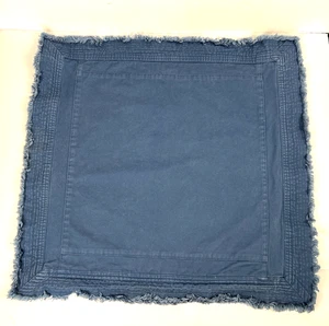 Pottery Barn blau Baumwolle Kissenbezug passt 18x18 Kissen - 22x22 bis Außenkante - Bild 1 von 5