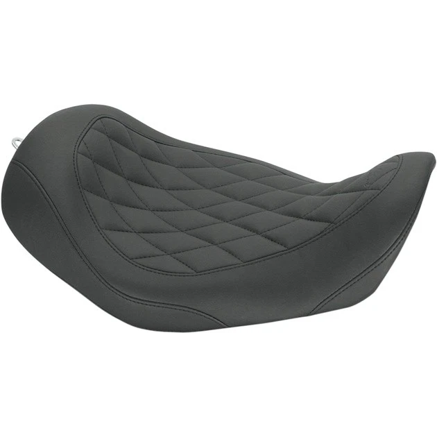 Mustang Wide Tripper Solo Seat Diamond Stitch Negro #76704 Harley Davidson Dyna Foto 1 de 1