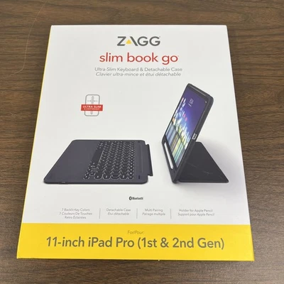 Zagg Slim Book Go Ultra-Slim Keyboard & Detachable Case - IPad Pro 11" 1 / 2 Gen - Image 1 of 4