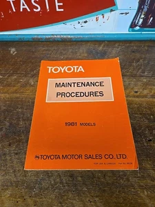 1981 Toyota Maintenance Procedures Repair Manual 98236 - Picture 1 of 6
