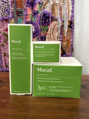 Auténtico conjunto de suero, tratamiento para ojos y cuerpo Murad Retinal Resculpt tamaño completo nuevo Foto 1 de 4