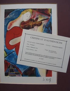 Lithographie E A FEMME Signé LINDA LE KINFF Certificat - Picture 1 of 7