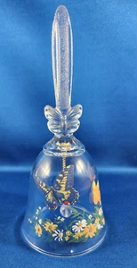 Vintage Avon 1990 Butterfly Bell Daisy Flowers Clear 24% Crystal Glass Flowers - Picture 1 of 3