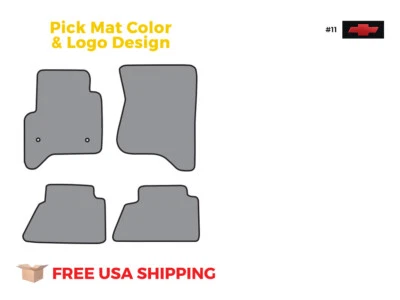 FITS 2015-2018 Chevrolet Silverado 3500 HD Crew Cab Floor Mat 4pc Cutpile Foto 1 de 4
