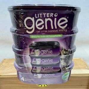 LITTER GENIE Cat Litter Disposal System/ Standard Refill 14ft (4PACK) - Picture 1 of 5