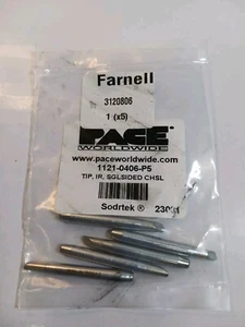 Pace 1121-0406-P5 Single Sided Chisel Point Soldering Tips 5 Pack! 3120806 - Picture 1 of 1