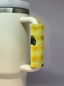 Fits Stanley 30 oz, 40 oz, Travel Cup Handle Cover, Yellow Green John Deere - Picture 1 of 4