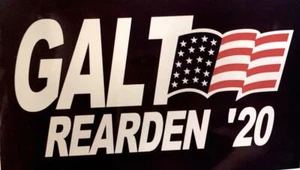 John Galt & Hank Rearden 2020 divertida pegatina de parachoques 5"" x 3"" Atlas libro encogido de hombros - Imagen 1 de 1