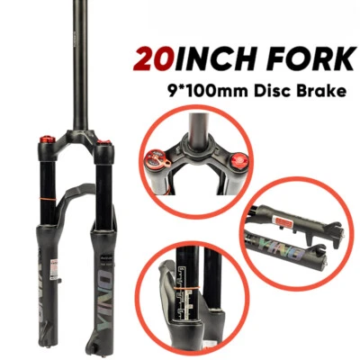 20Inch Mountain Bike Front Suspension Air Fork 9*100mm Disc Brake Bike Parts - Image 1 of 4