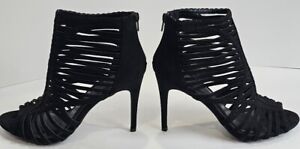 Black Strappy High Heels Peep Toe Charlotte Russe Size 10