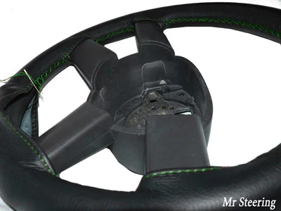Para Mercedes Sprinter MK1 95-03 Volante de Cuero Negro Cubierta Verde Pegatina - Imagen 1 de 4
