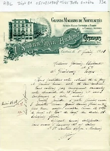 Dépt 81- Castres - Très Belle Entête d'un Grand Magasin du 05/02/1908 A Voir !!! - Picture 1 of 1