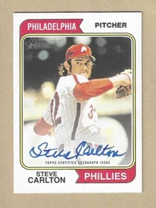 2023 Topps Heritage Steve Carlton REAL ONE AUTO Autograph #74RO-SC Phillies HOF - Picture 1 of 2