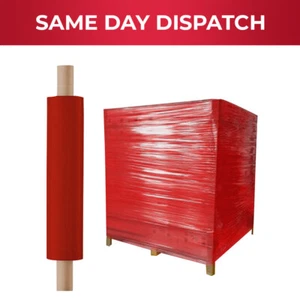 Pallet Wrap Red Stretch Shrink Wrapping Roll Cling Film 400 mm x 200 m 20 mu - Picture 1 of 7