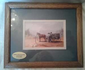 Al Koenig Hand Signed Matted Framed Amish & Wagon in the Country - Picture 1 of 8
