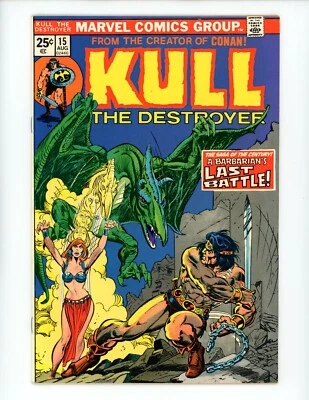 Destructor de cómics Kull Conqueror #15 1974 Marvel Comics bien/en muy buen estado Foto 1 de 4