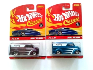 Hot Wheels Classics "Dairy Delivery" 2005 (2) Cars "Excellent" with "Redlines" - Picture 1 of 1